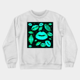 Kisses All Over (Green) Crewneck Sweatshirt